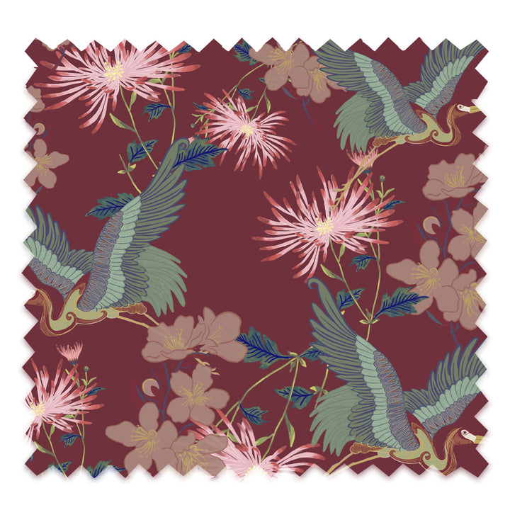 Blossom Rouge Velvet Fabric
