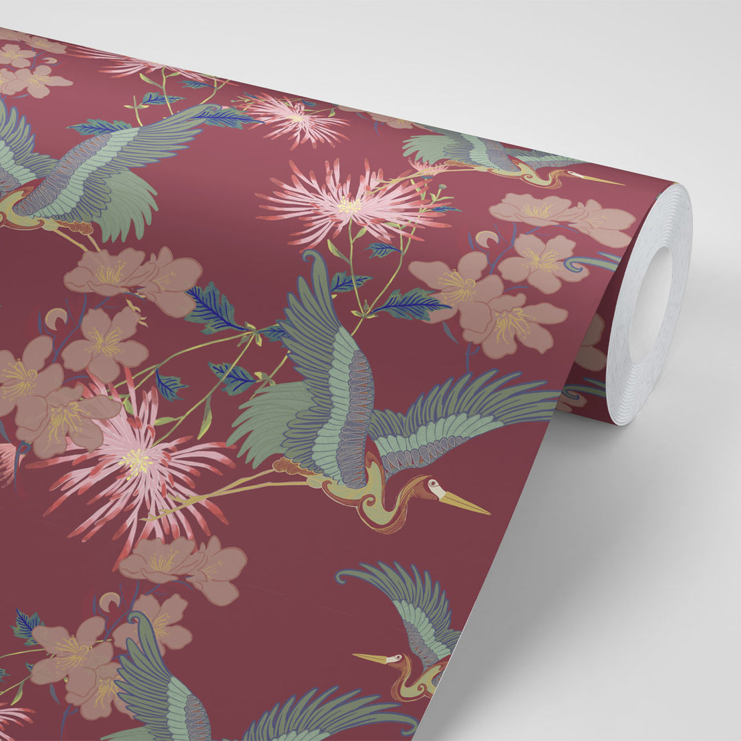 Blossom Rouge Wallpaper Sample