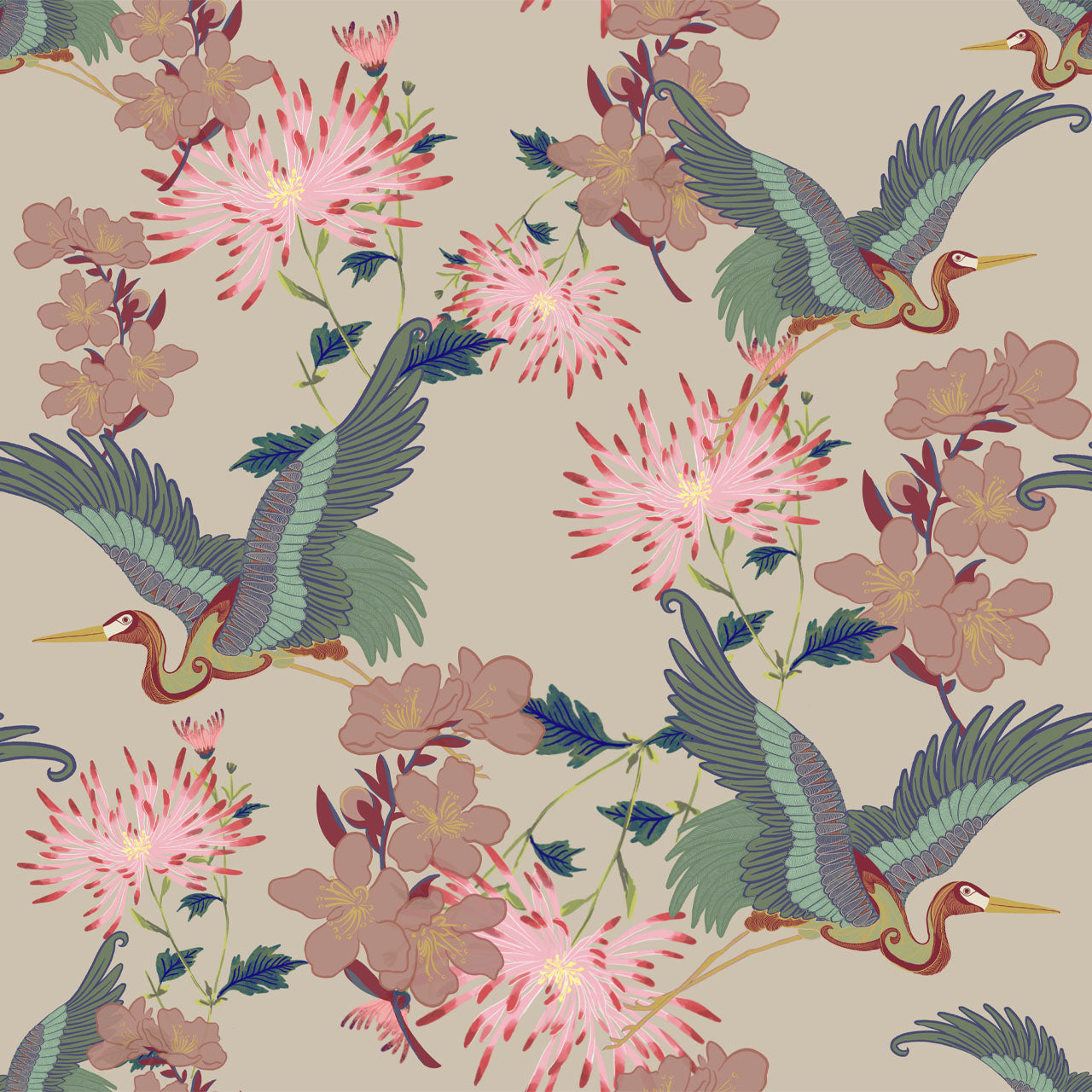 Blossom Vanilla Wallpaper Sample
