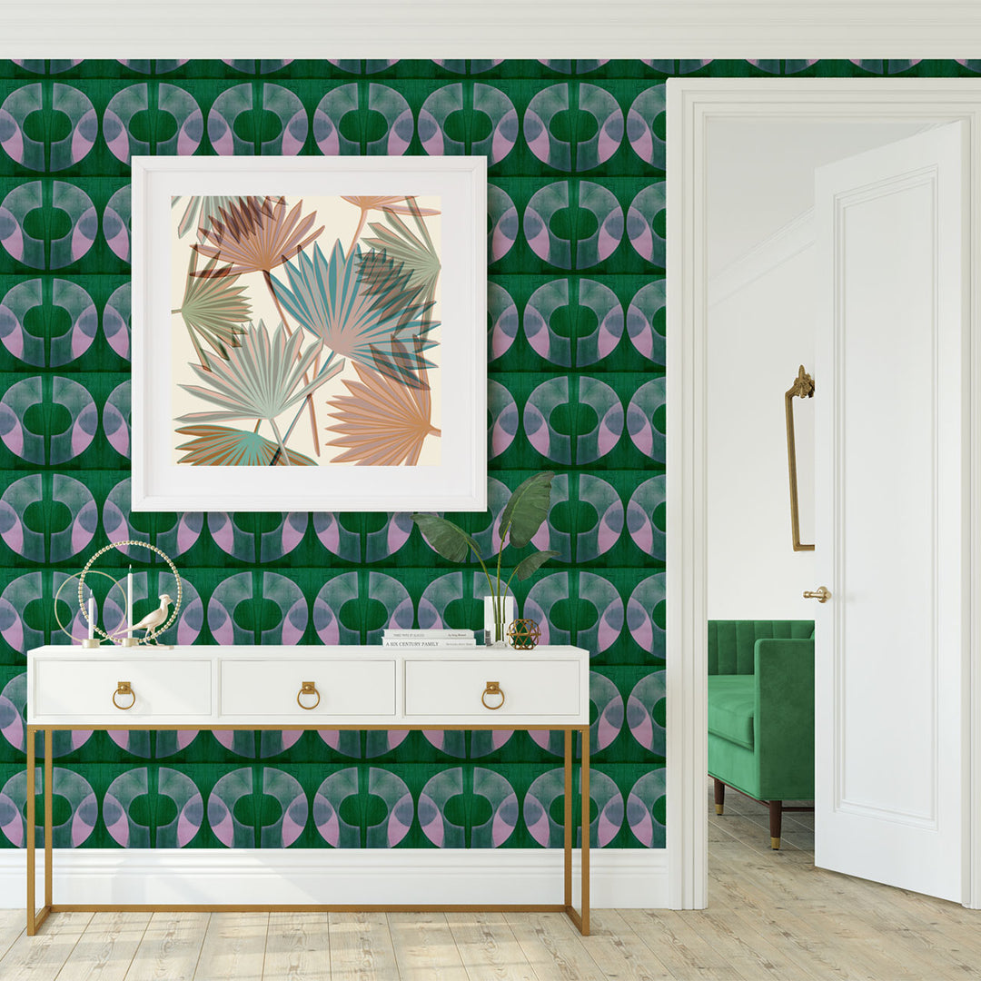 Bouclé Emerald Wallpaper