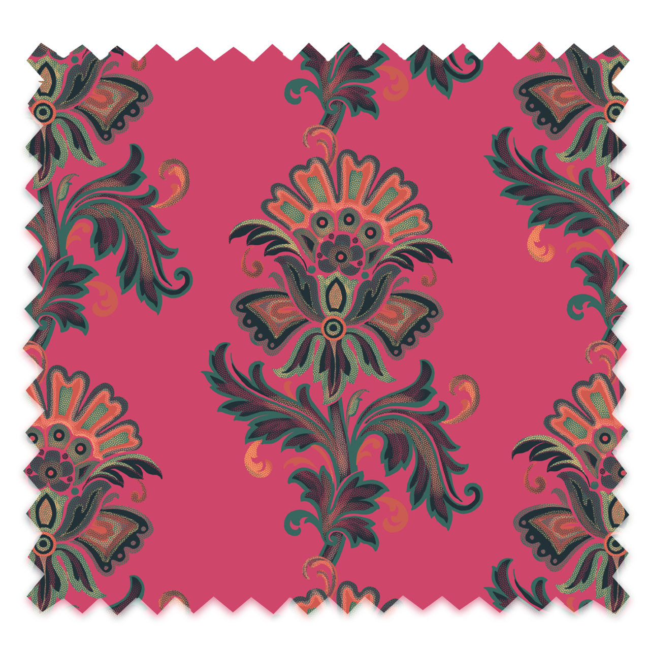 Fleur Fuchsia Velvet Fabric