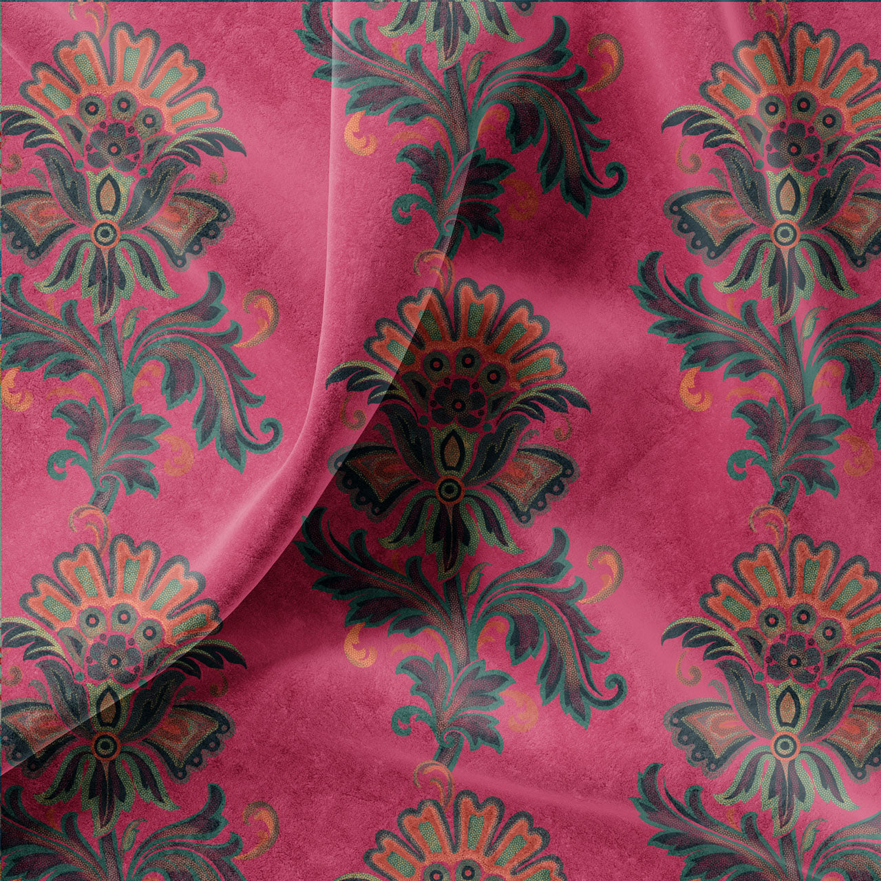Fleur Fuchsia Velvet Sample