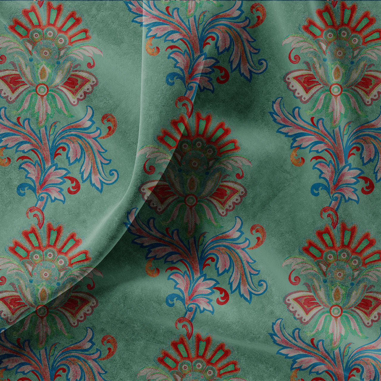 Fleur Sage Velvet Fabric