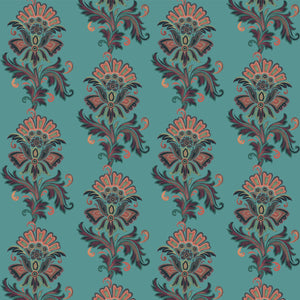 Fleur Maya Blue Wallpaper
