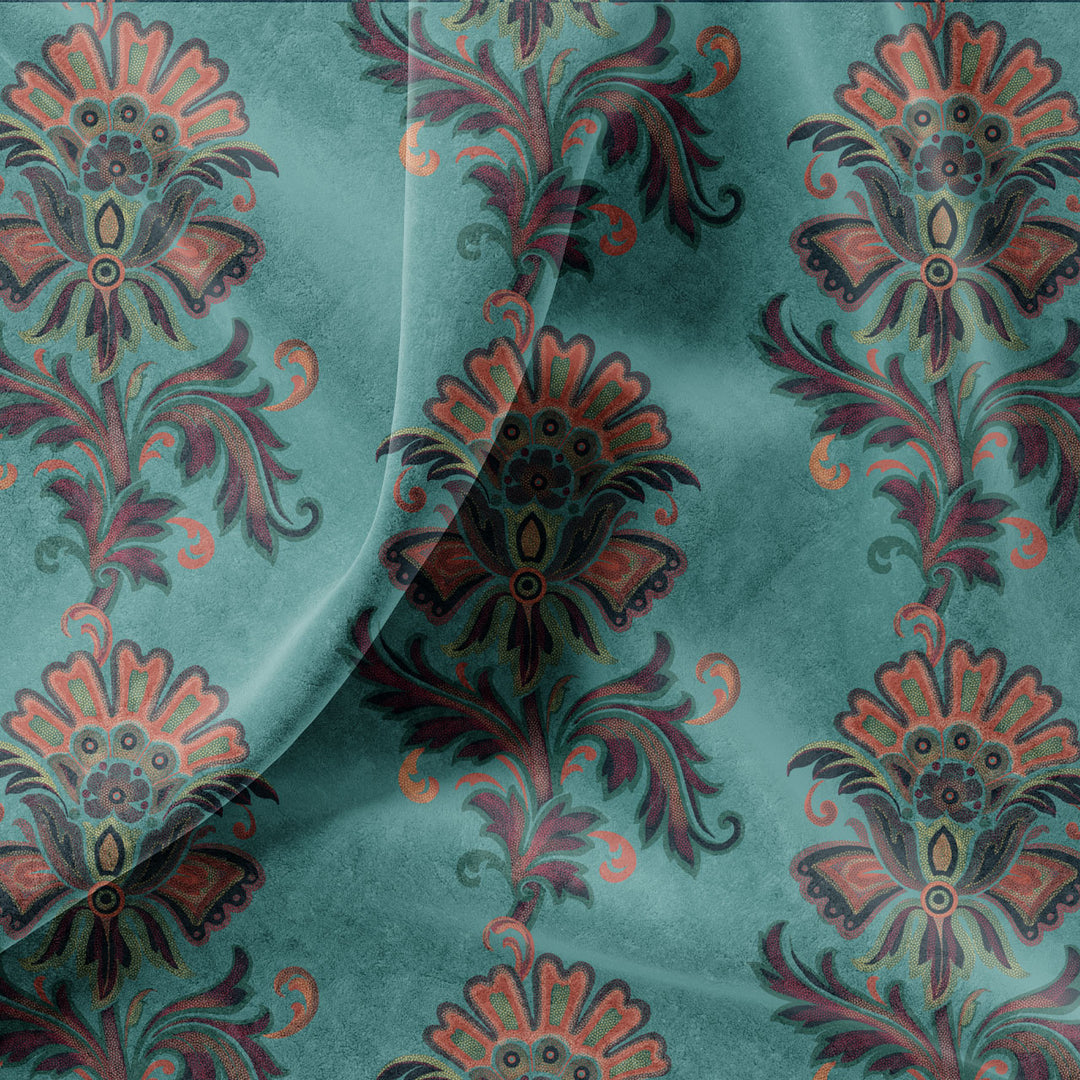 Fleur Maya Blue Velvet Fabric