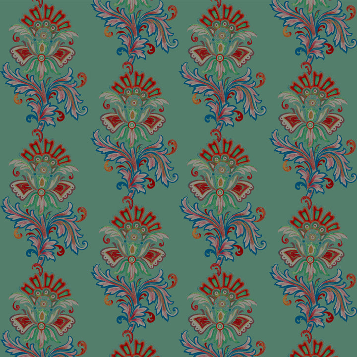 Fleur Sage Wallpaper Sample