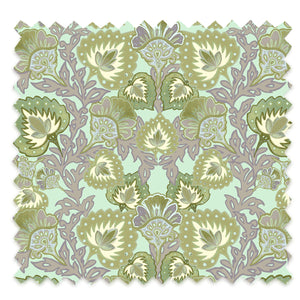Garden of India Pistachio Velvet Fabric Sample