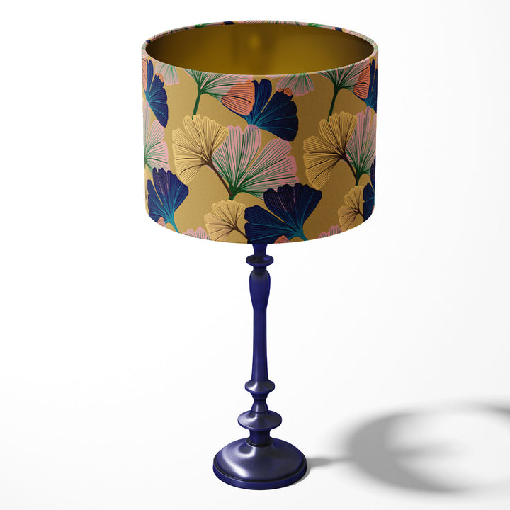 Ginkgo Buttercup Drum Lampshade