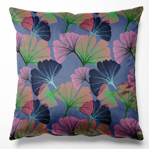 Ginkgo Violet Velvet Cushion