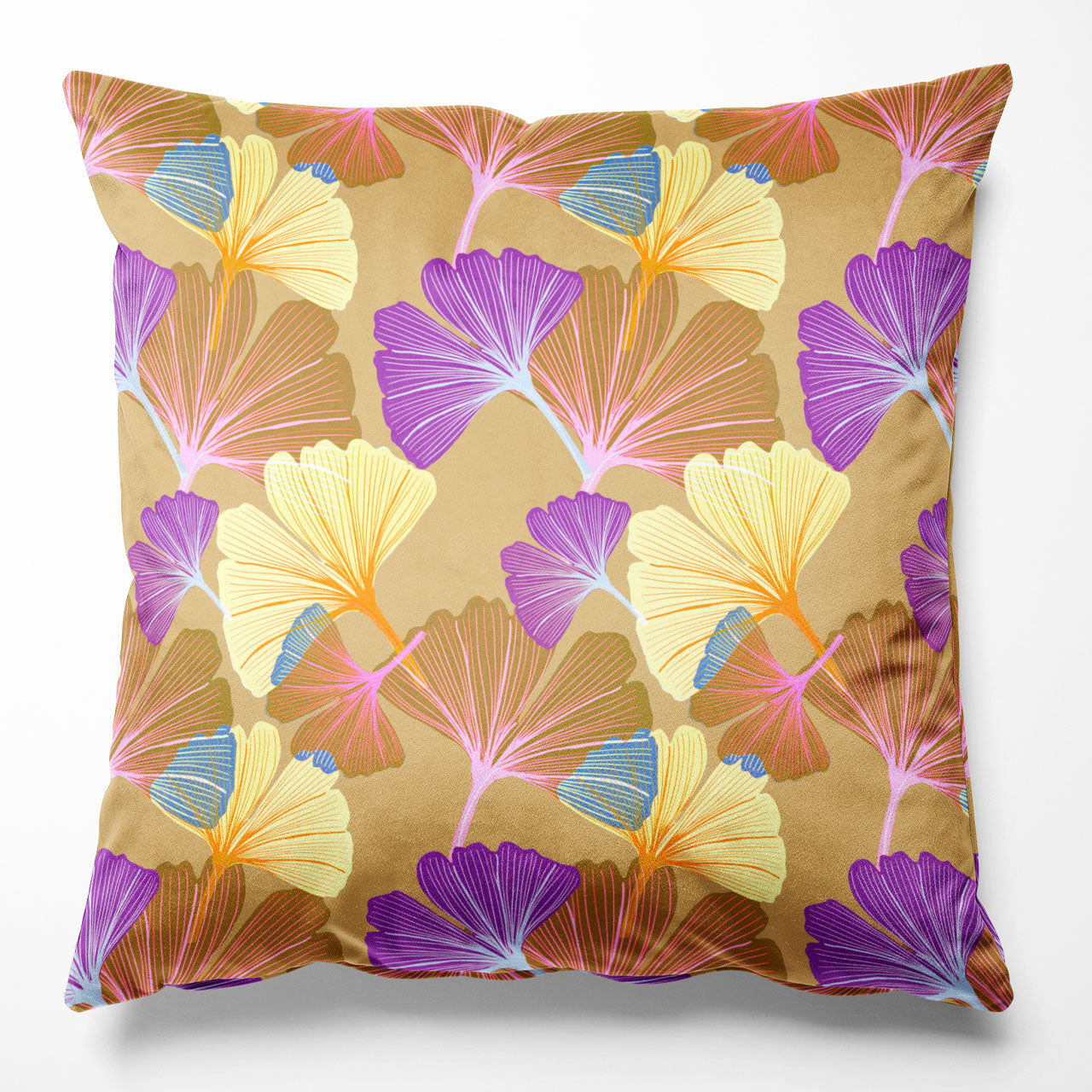 Ginkgo Pumpkin Velvet Cushion