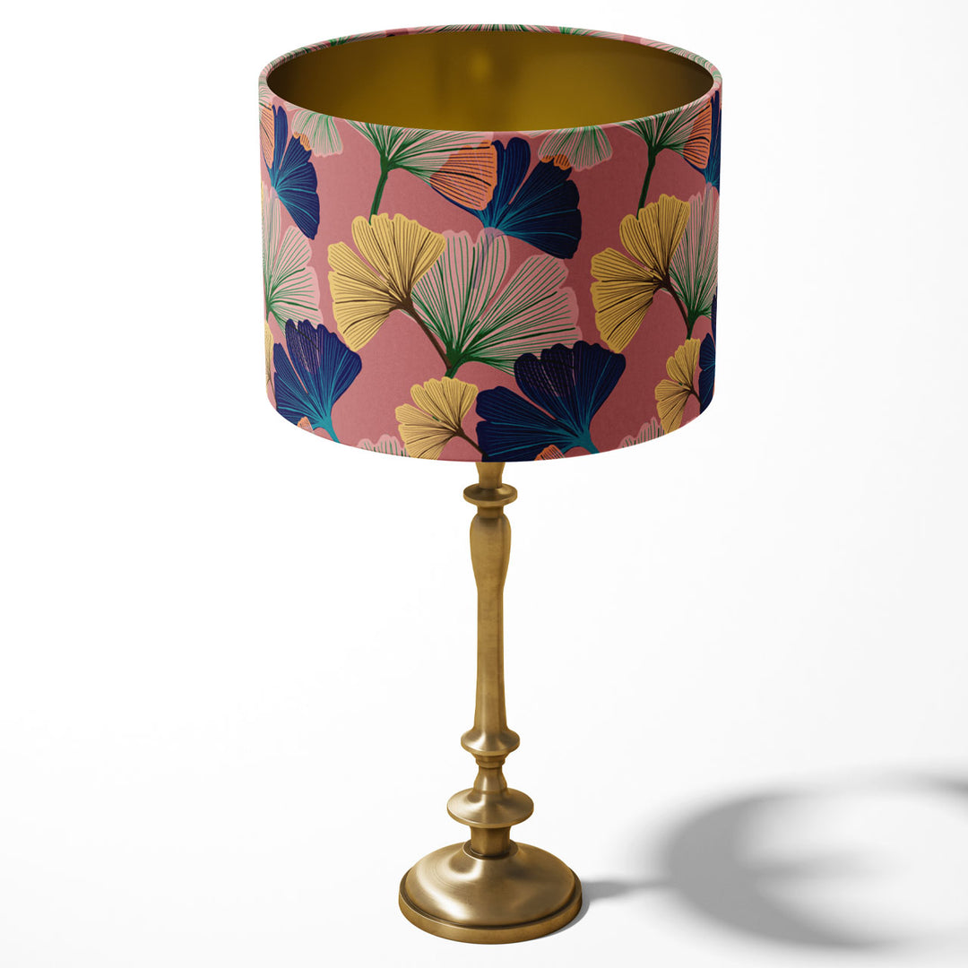 Ginkgo Rosy  Drum Lampshade