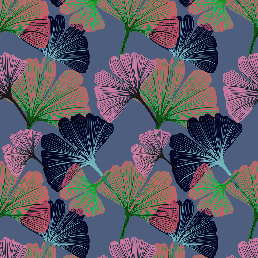 Ginkgo Violet Wallpaper