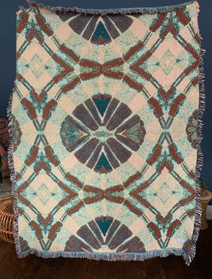 Indigo Itajime Burst Blanket