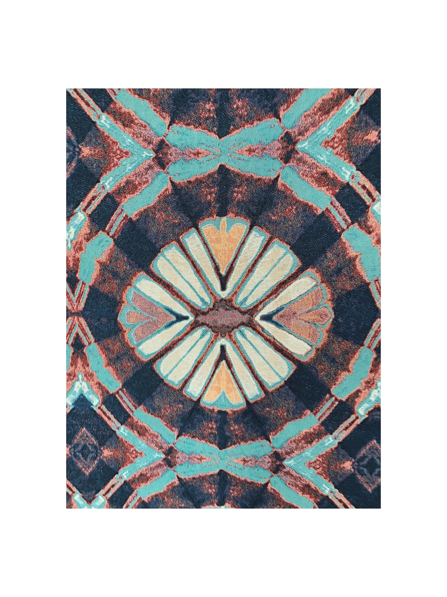 Indigo Itajime Burst Blanket