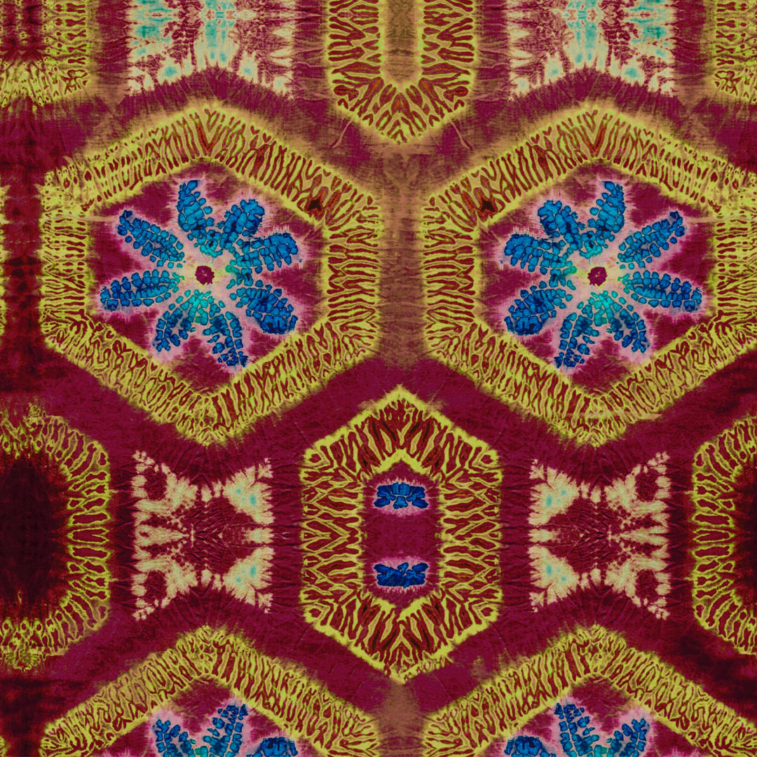 Nui Burst Jewel Velvet Fabric Sample