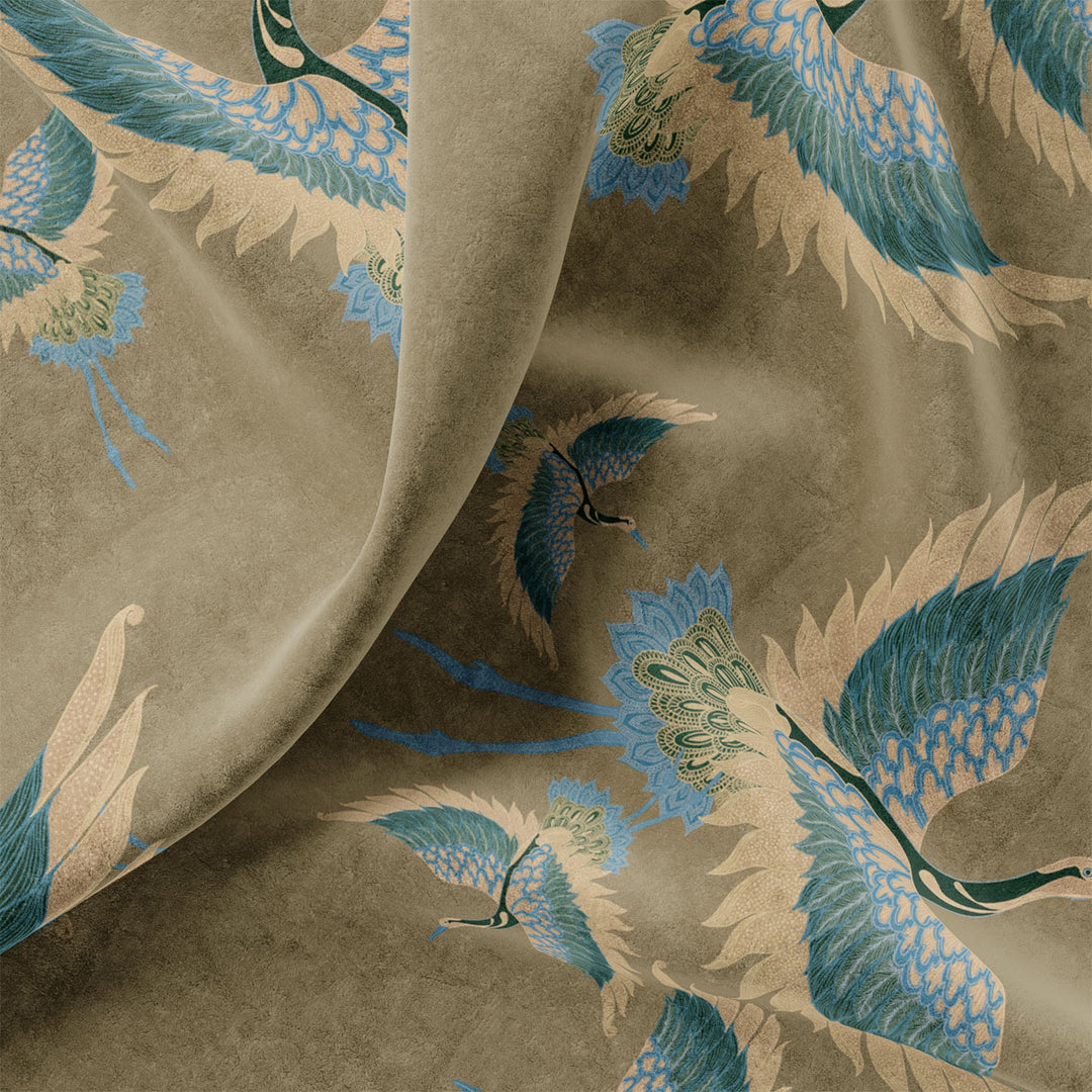 Pachamama Fennel Velvet Fabric