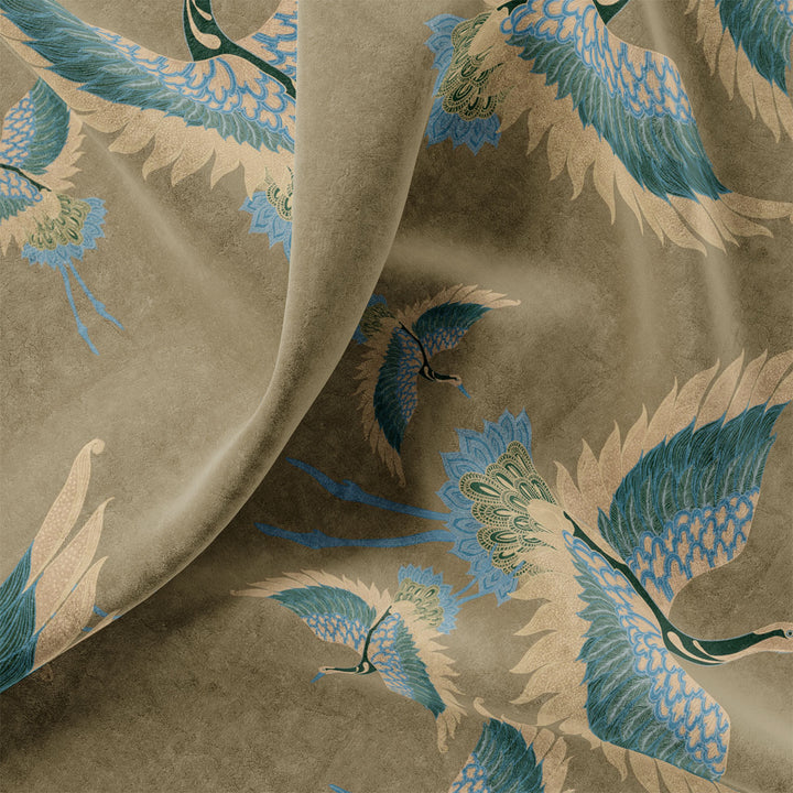 Pachamama Fennel Velvet Fabric Sample