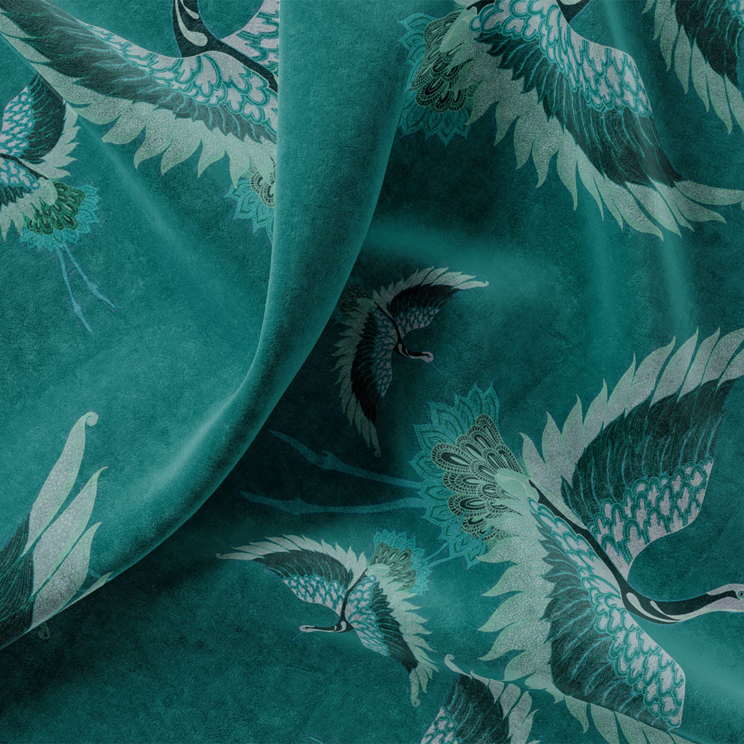 Pachamama Ocean Velvet Fabric