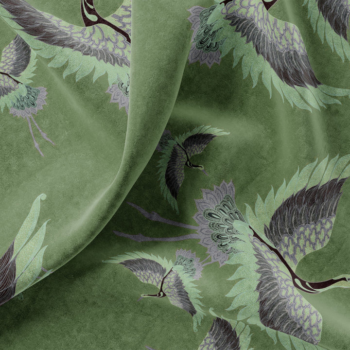 Pachamama Olive Velvet Fabric Sample