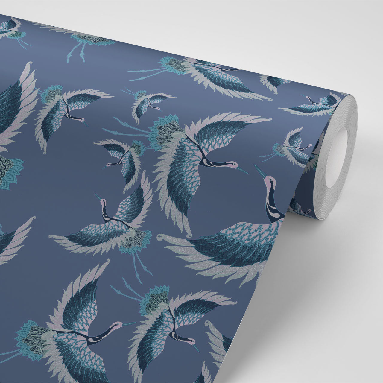 Pachamama Prussian Wallpaper Sample