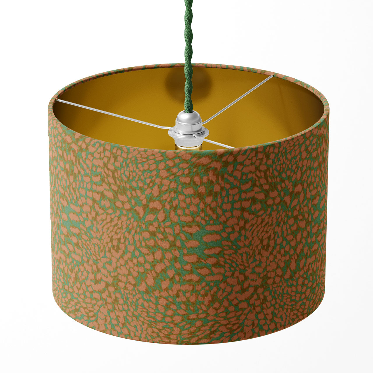 Leopard Peach Drum Lampshade