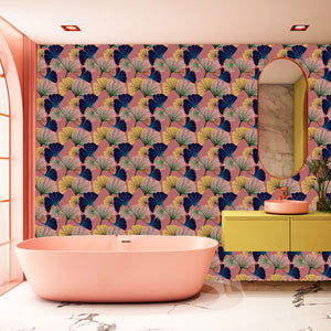 Ginkgo Rosy Wallpaper