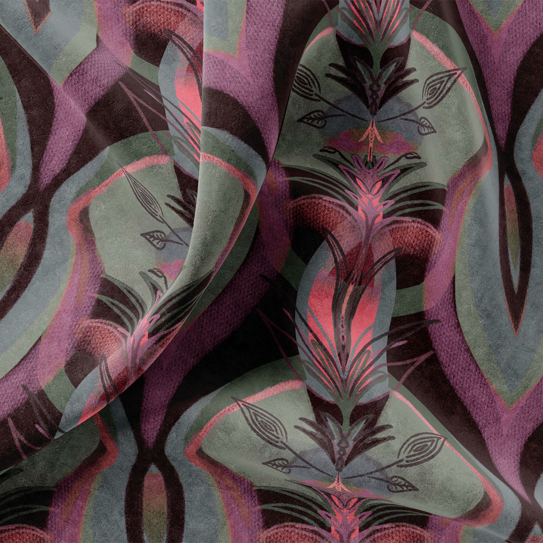 Soltar Raspberry Velvet Fabric