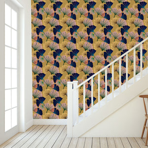 Ginkgo Buttercup Wallpaper Sample