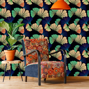 Ginkgo Black Wallpaper