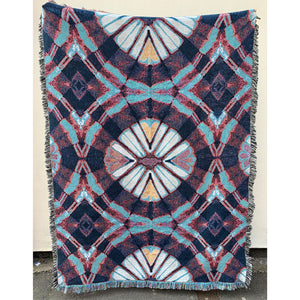 Indigo Itajime Burst Blanket