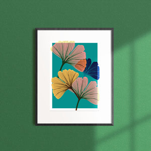 Ginkgo Blue Art Print