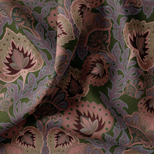Garden of India Grass Linen Fabric Sample