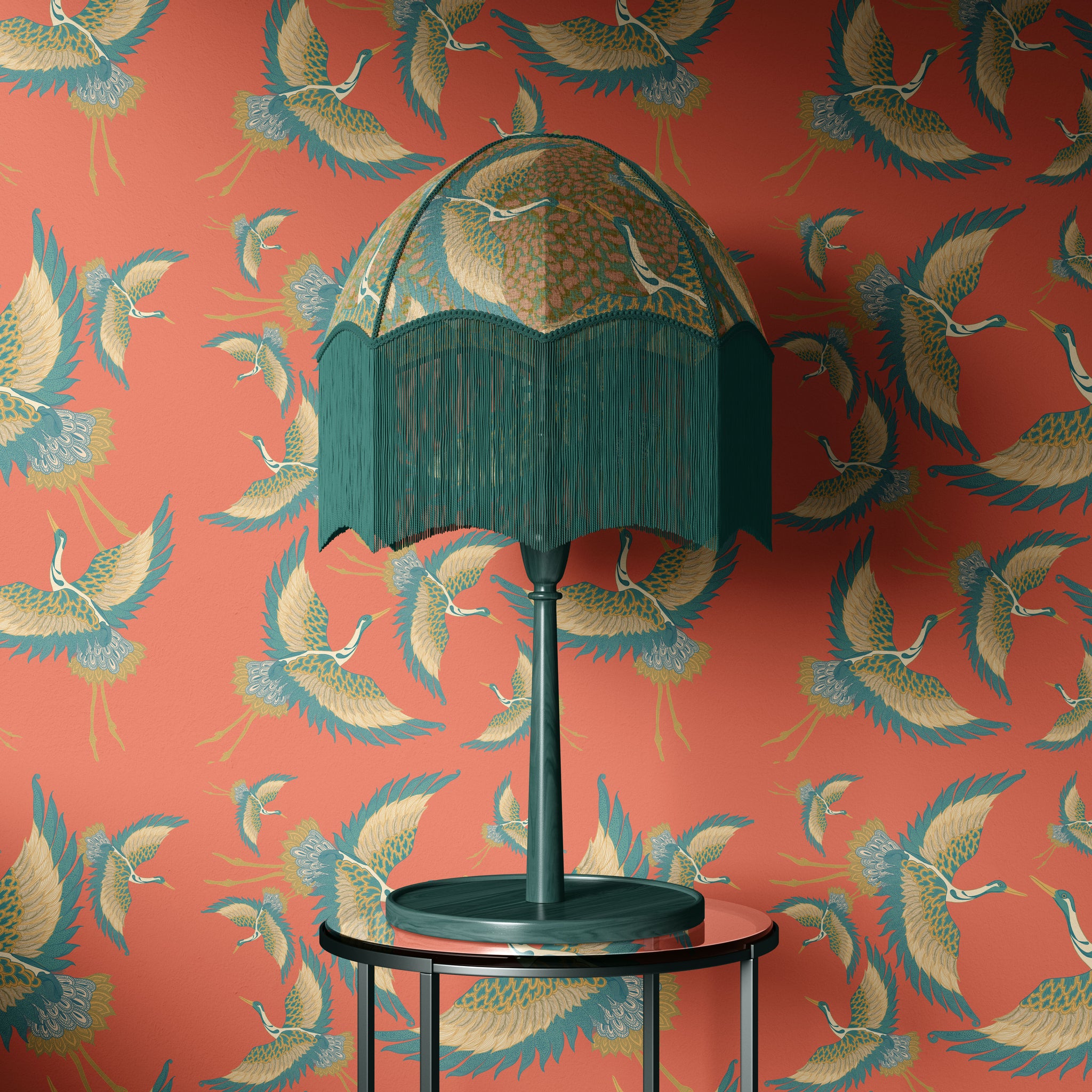 Pachamama Coral Wallpaper Sample