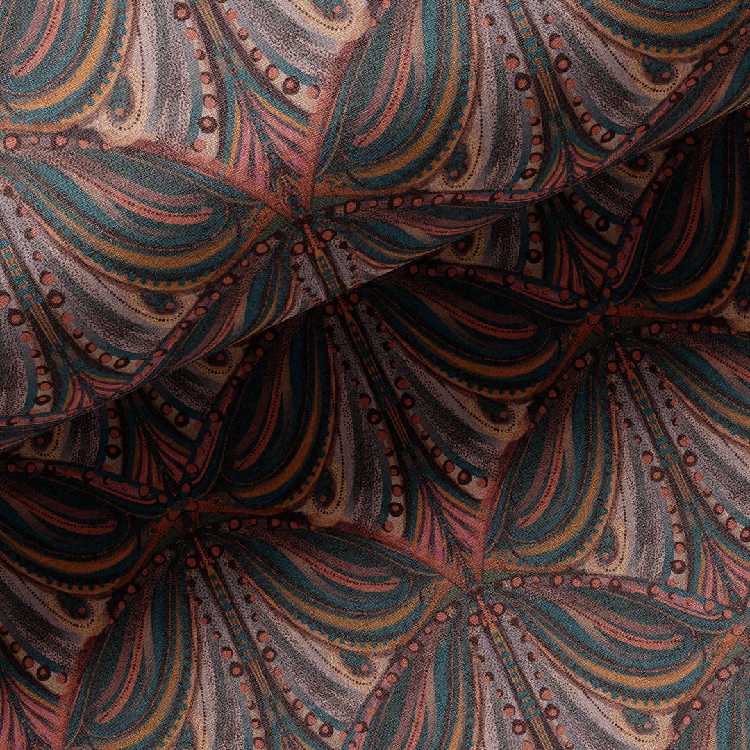 Mumbai Deco Cinnamon Linen Fabric Sample