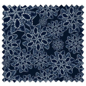 Indigo Nui Floral Velvet Fabric Sample
