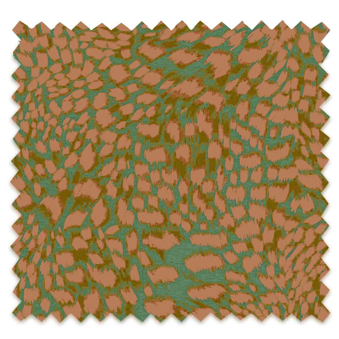 Leopard Peach Velvet Fabric Sample