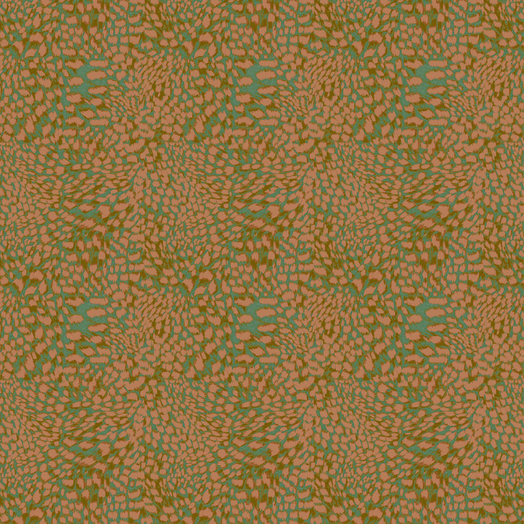 Leopard Peach Velvet Fabric