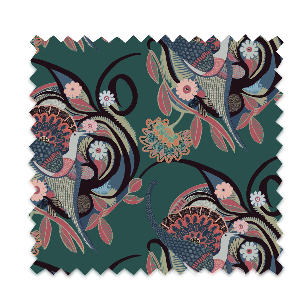 Phoenix Fern Velvet Fabric Sample