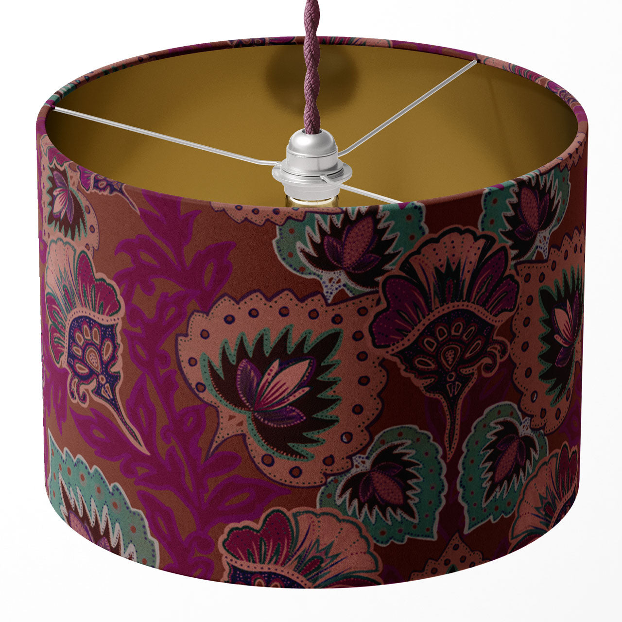 Garden of India Ruby Drum Lampshade